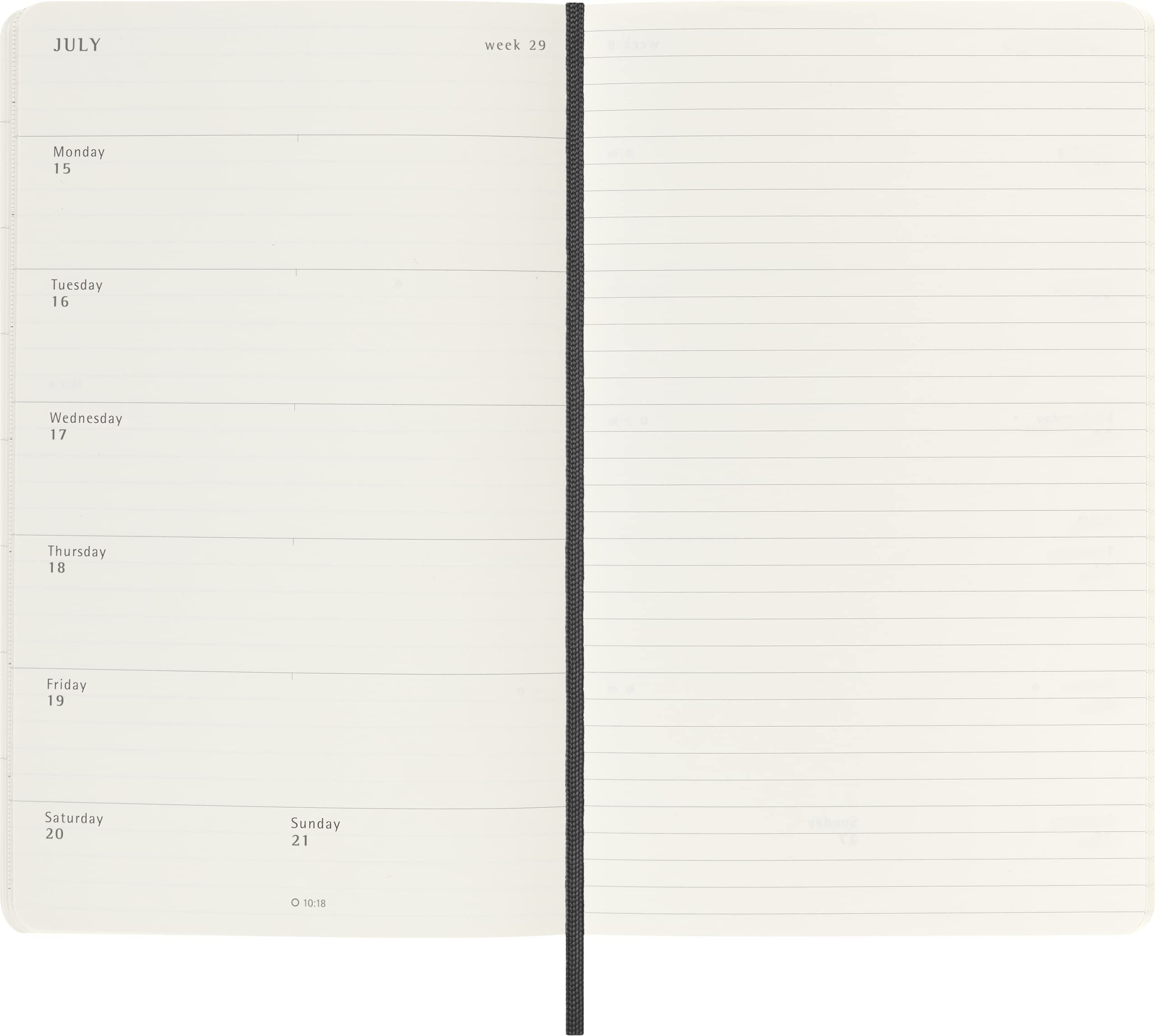 Moleskine Classic 18 Month 2023-2024 Weekly Planner, Soft Cover, Large (5