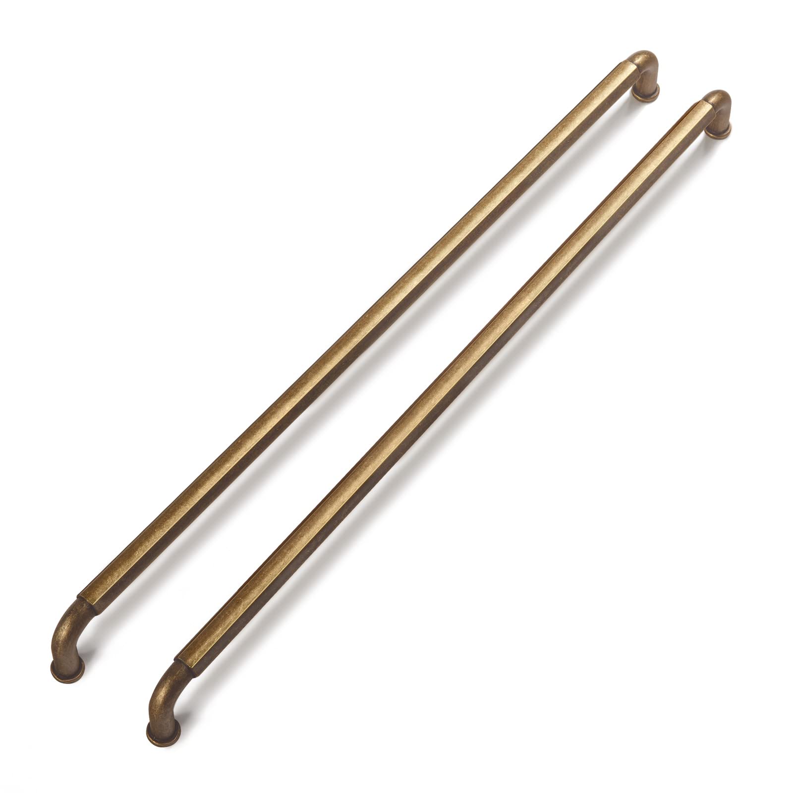 Photo 1 of Goo-Ki 6 Pack 12-3/5 Inch ?320mm? Hole Center Cabinet Pulls Antique Brass Zinc Alloy Kitchen Drawer Pulls Drawer Handles 13.05 Inch Length 2201-GT-320