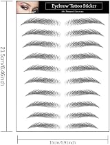 Yesallwas 4D Eyebrow Tattoo Stickers 20 Pairs Waterproof Transfer Makeup for view 6