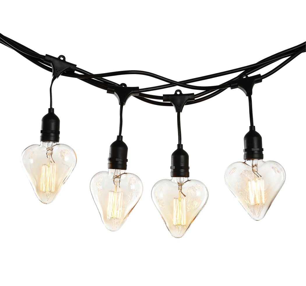 mirrea Heart Shape Vintage Edison Bulb - H125 - Squirrel Cage Filament - Dimmable