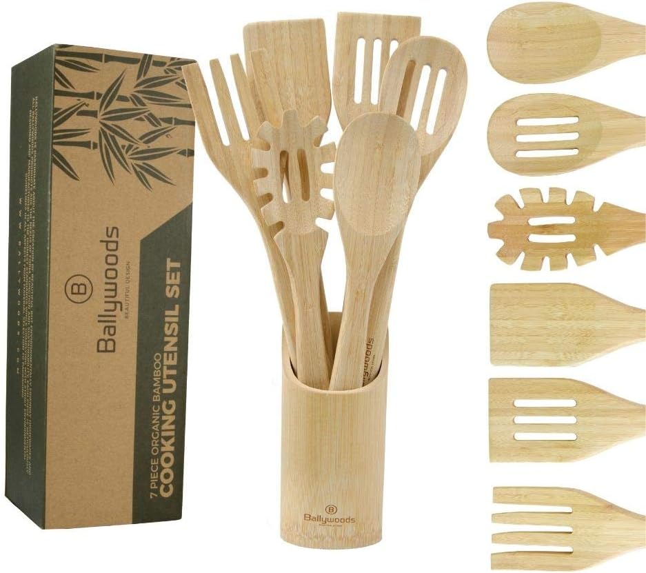 Best 100% Bamboo Kitchen Utensils Set
