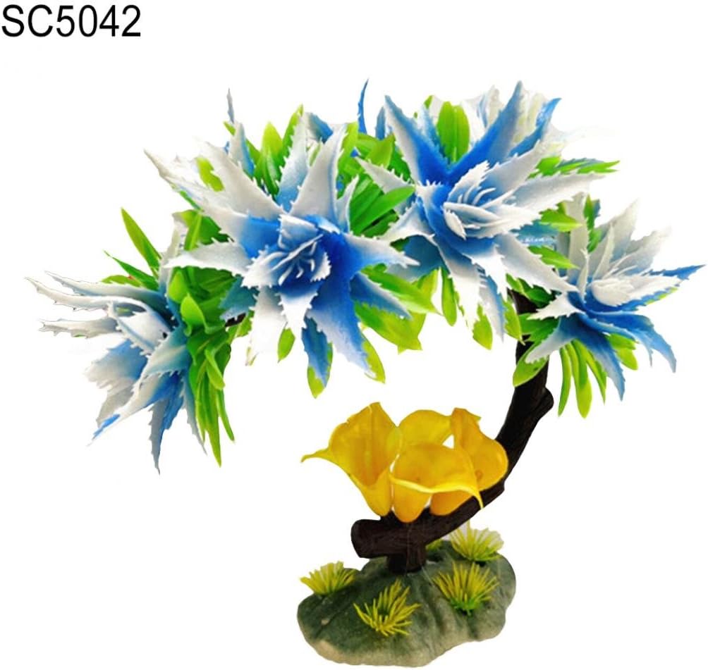 Nuohuilekeji Artificial Flower Water Plant Aquarium Ornament Fish Tank Landscape Decoration