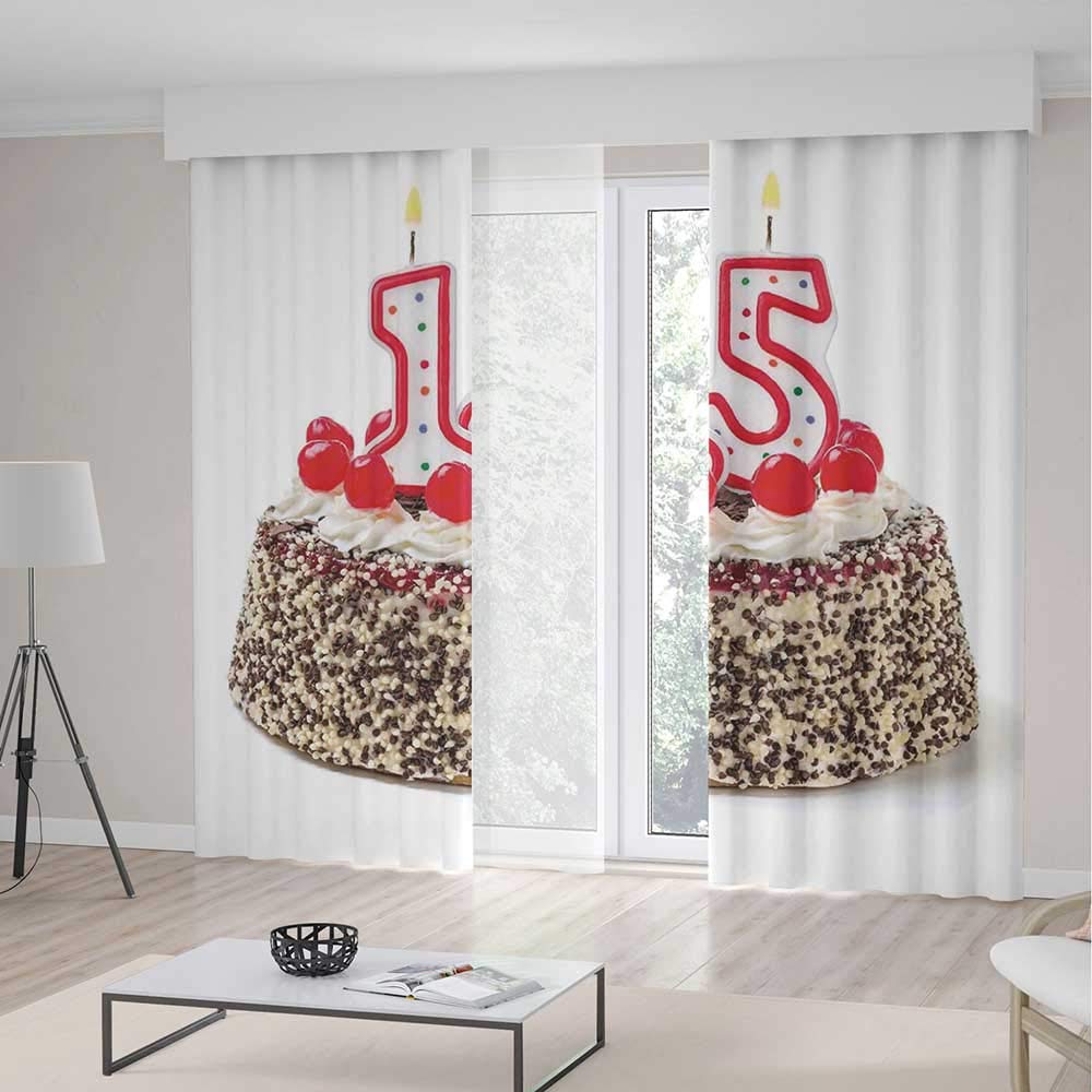 Amazon Com Tecbillion Blackout Curtains 15th Birthday Decorations