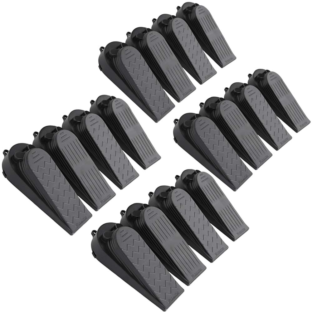 Buy 16Pcs Set Black Door Stopper Easily Wedges Door Gaps up Finger