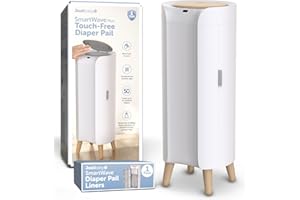 Jool Baby SmartWave Plus Diaper Pail & Refill – Motion Sensing Lid with Odor Lock – Compatible with Regular Trash Bags – Hold