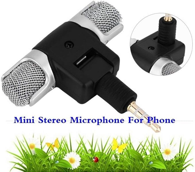 Mini micrófono inalámbrico de 3,5 mm Plug Jack Micrófono estéreo ...