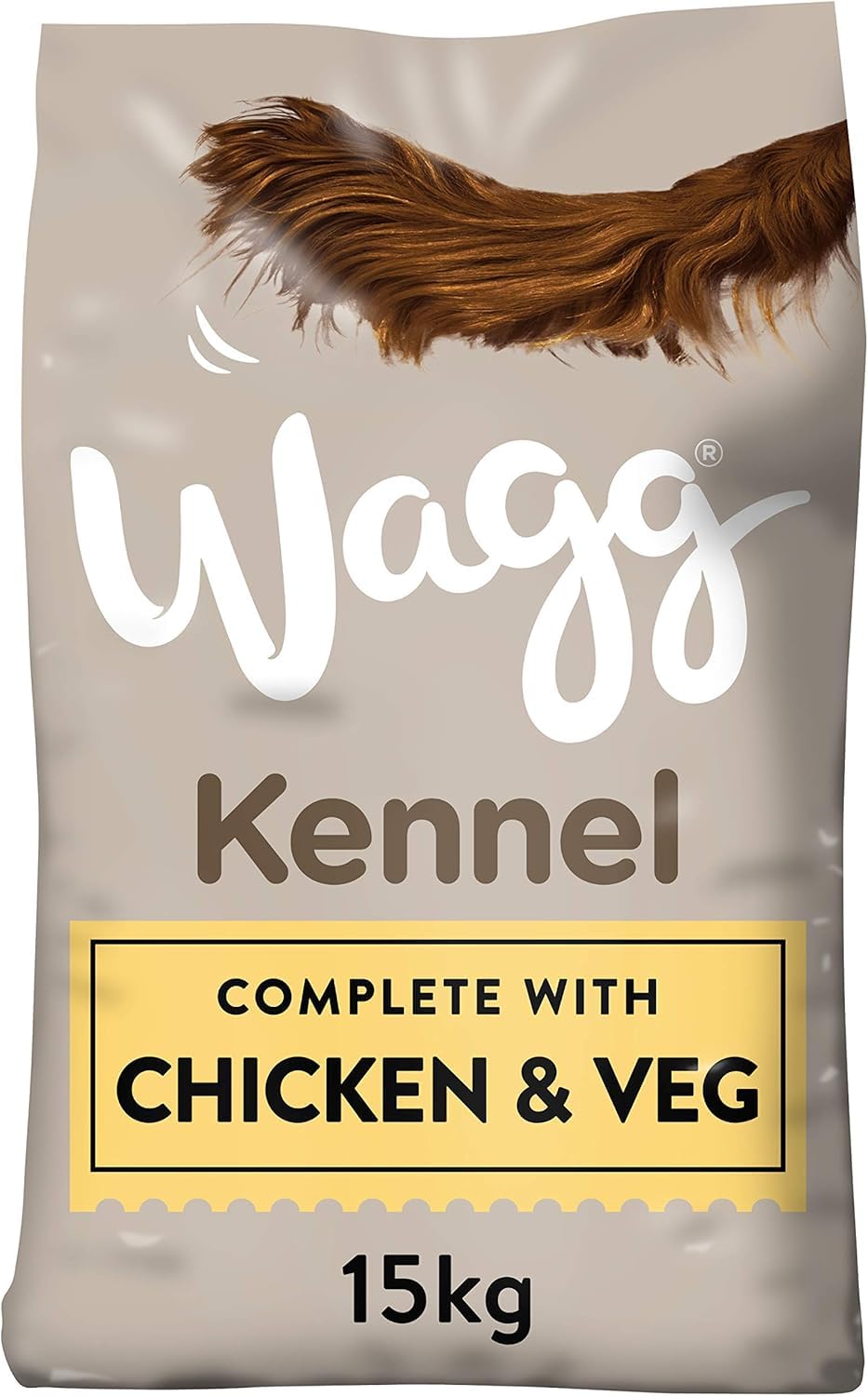 Wagg Kennel Complete Dry Adult Dog Food Chicken & Veg 15kg - Meaty Ingredients Come 1st