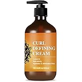 Curl Defining Cream Hydrating Argan Oil Curl Cream for Enhances Wavy Hair and Curly Hair, Smoothing Curling Cream for Long-Lasting Styling Volume and Reduces Frizz 10.14 FL OZ