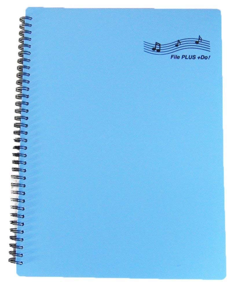 FILE PLUS DO Music Sheet holder A4 30 pockets 60 pages No need to take out paper for writing in … (Light Blue)