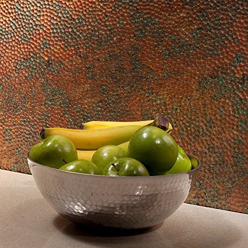 Fasade Easy Installation Hammered Copper Fantasy Backsplash Panel for Kitchen and Bathrooms (18" x 24" Panel)
