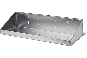 Triton Products 66186 Stainless Steel LocHook 18-Inch W by 6-1/2-Inch Deep Stainless Steel Shelf for Stainless Steel LocBoard