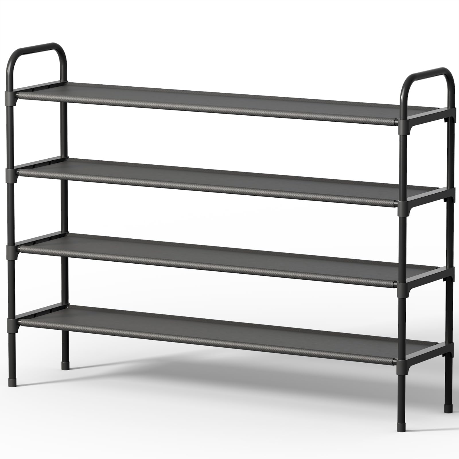 Photo 1 of Kitsure Extra-Long Shoe Rack for Closet, Shoe Organizer for Front Door Entrance, Stackable Shoe Shelf, Detachable Closet Organizers and Storage, 39.0" Wide - 4 Tier, Black