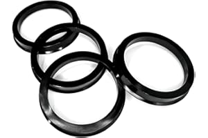 UZZH 4 PCS Car Wheel Hub Centric Rings, 73.1-60.1mm Hubrings Hub Reducing Ring Hubcentric Rings, Automotive Accessories Wheel Hub Center Shaft Shock Absorbing Collar Adapter Ring for Most Cars (Black)