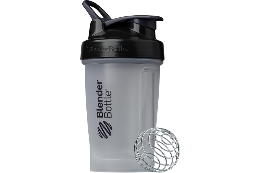 BlenderBottle Classic V2 Plastic Shaker Bottle 20 oz Black