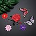 Maxdot 24 Pieces Embroidery Applique Patches Sunflowers Butterfly Rose Flowers Iron on Patches for Jeans, Jackets, Clothing, Scrapbooking Art Craft