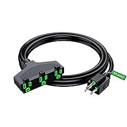 Extension Cord 6 Feet, SJTW Extension Cord with