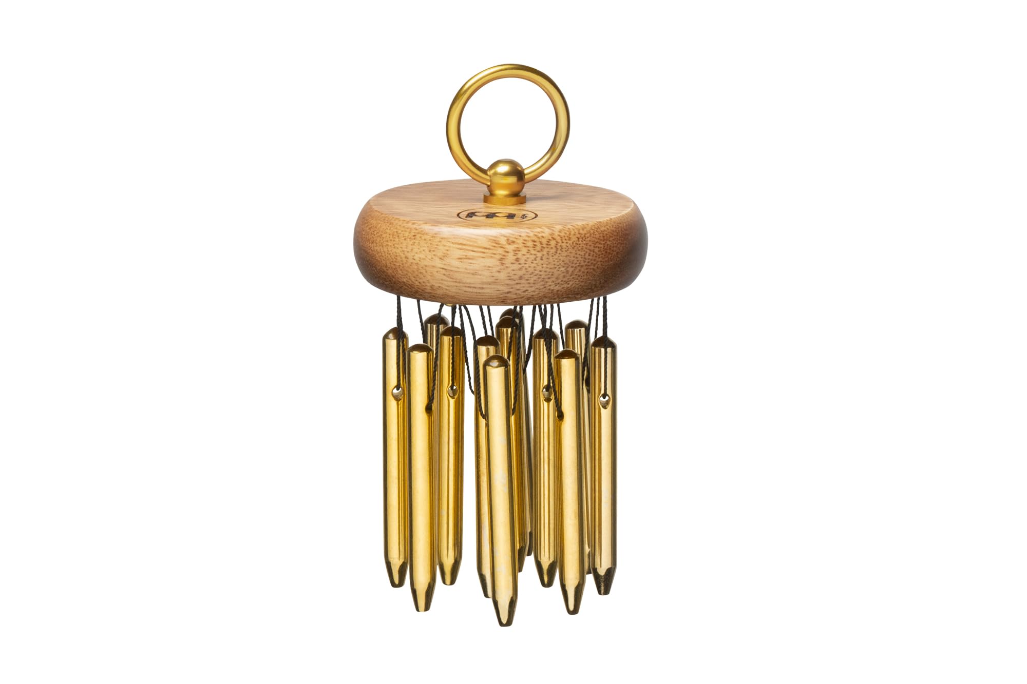 Meinl Percussion Hand Held Chimes - Small Musical Instrument with 12 Sound Bars - Hand-Played - With Holding Ring - Aluminum, Gold (CH-HPEG)