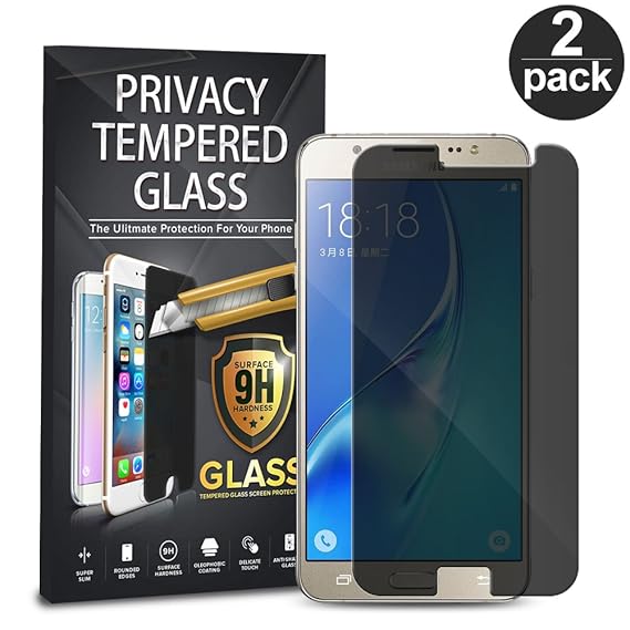 Amazon Com Samsung Galaxy J5 2015 Privacy Tempered Glass 2 Pack
