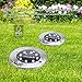 [Limited Offer] TONBUX Solar Ground Lights, Upgraded Garden Pathway Lights Outdoor Waterproof with 8 LED (4 Pack) for Driveway, Deck, Garden, Landscape Lighting (Bright white)