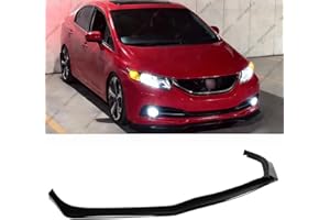 WheelX 3Pcs Front Bumper Lip Compatible with 2013-2015 Honda Civic, JDM CS Style Air Dam Lower Chin Spoiler Splitter Fit for 