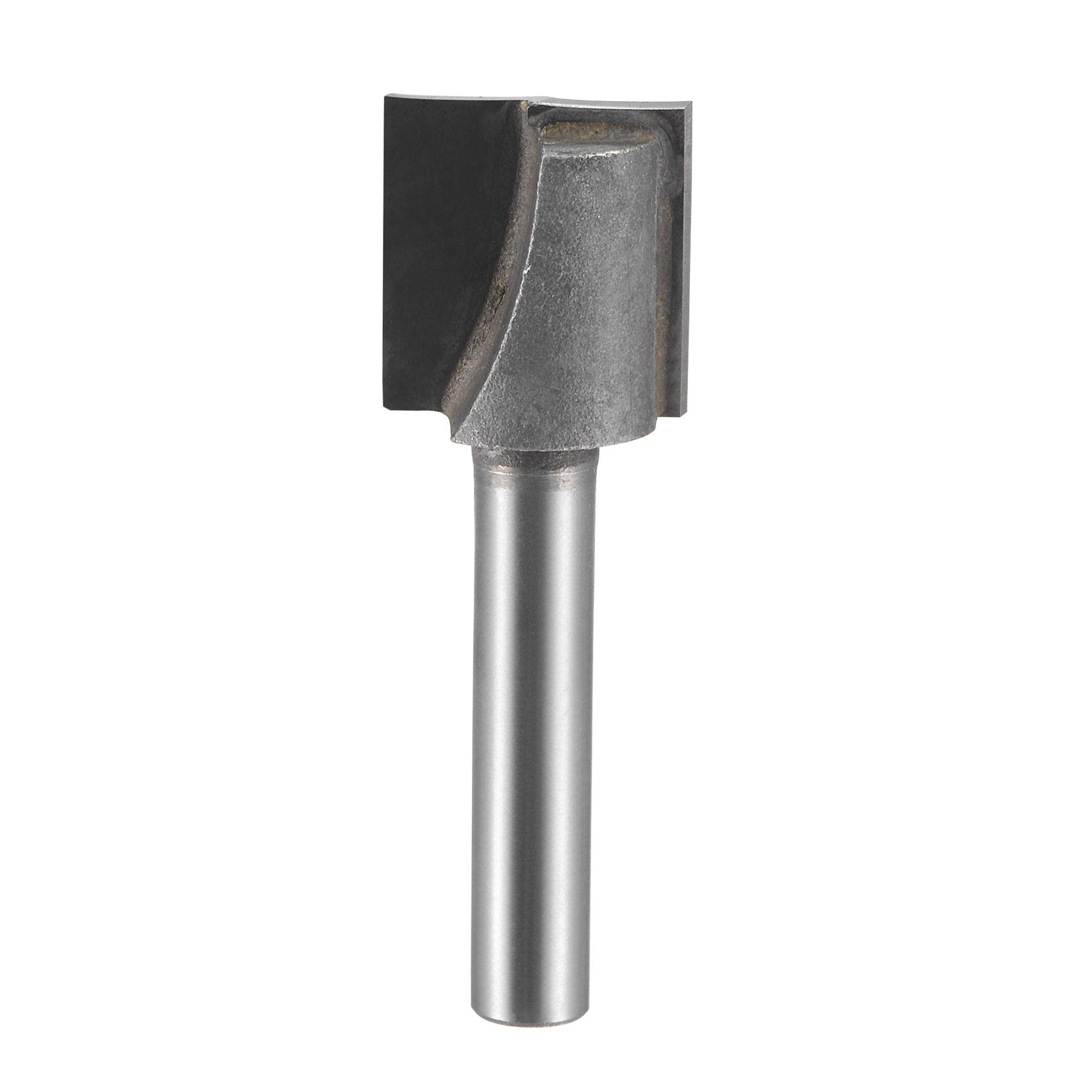 sourcing map 5/8" Dia 1/4" Shank Bottom Cleaning Router Bit, 2 Flutes Carbide Tipped Cutter Uncoated for Woodworking Silver Tone