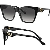 DOLCE & GABBANA DG4384 Square DG Logo Acetate Sunglasses with Luxury Eyewear Kit