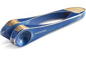 Heritage Musical Spoons Percussion Instrument, Handmade Canadian Maplewood, Natural Wood Folk Sound, Great Gift for All Ages With Any Music Experience, Small, Blue