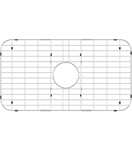Serene Valley Stainless Steel Sink Bottom Grid 27.5" X 13.5" - Centered Drain, 1.5" Corner Radius, Protects Sink From Scratches