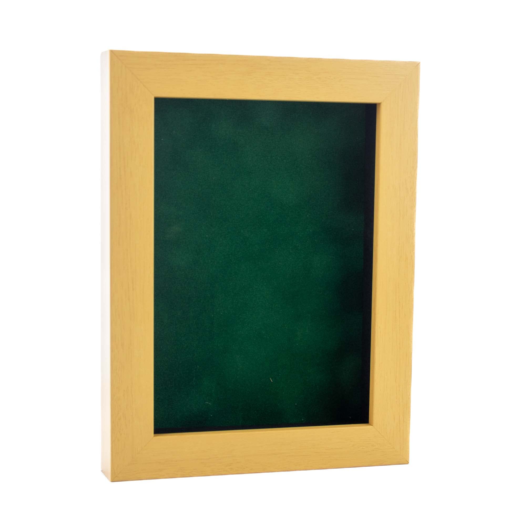 8x12 Shadow Box Frame Natural Wood | with a