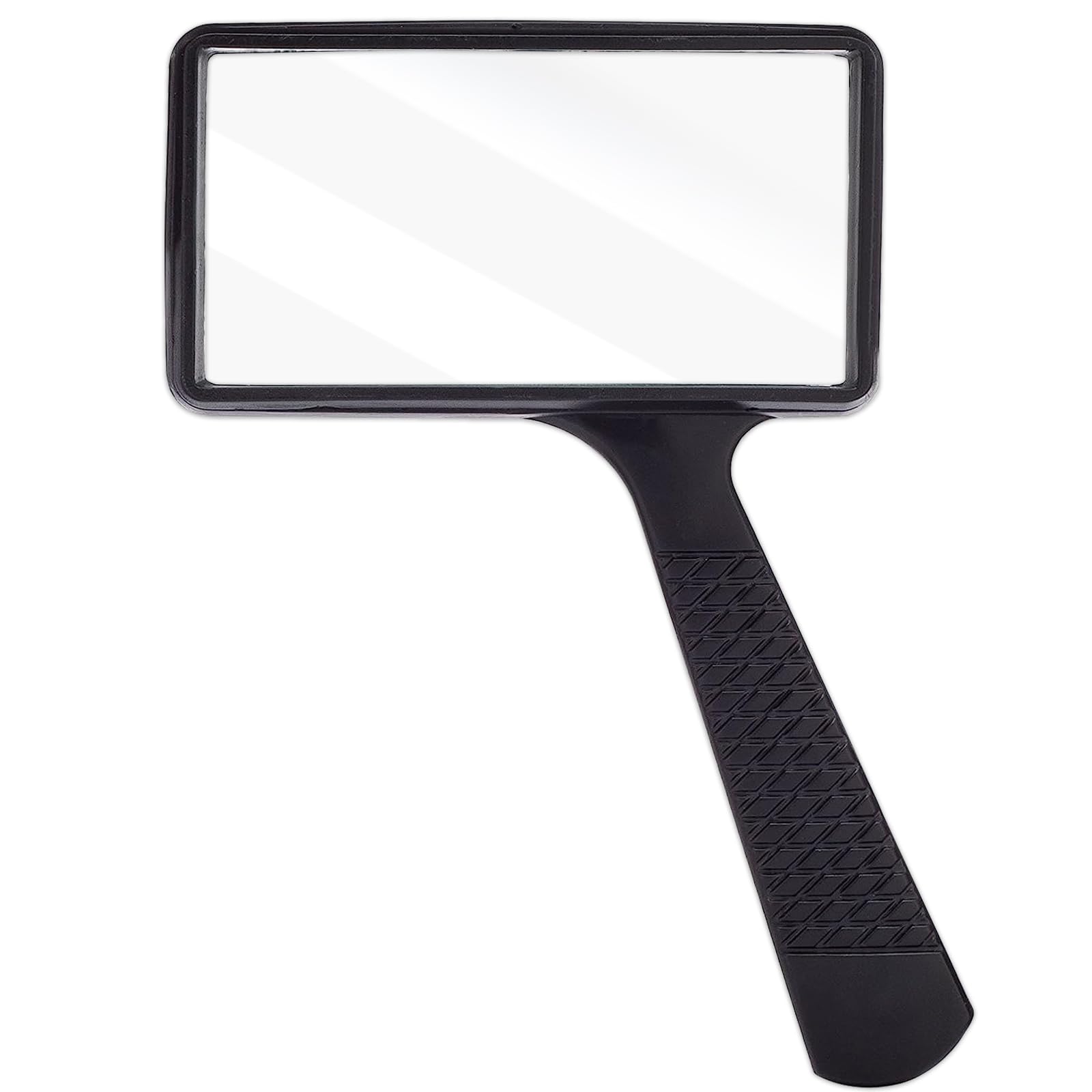 Large Rectangular Handheld Magnifying Glass，3X Magnification，2''x4''inches Handheld Magnifier，Scratch Resistant Glass Lens，Large Horizontal Viewing Area，for Seniors Reading，Hobbies，Repai， Observation