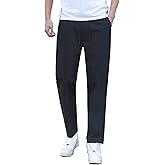 AbleTree Light Summer Breeze Pants for Short Men 27 28" Inseam Stretch Quick Dry Casual Commuter Pant Relax Fit