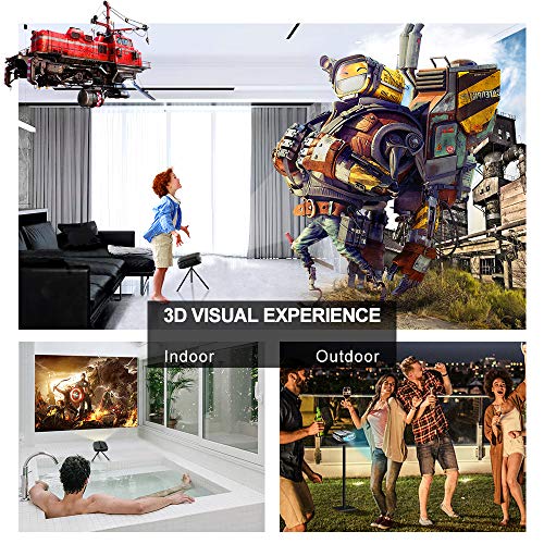 Mini Projector, ELEPHAS 2600 Lumen Wi-Fi Portable Pico Home Theater Projector Compatible with iPhone and Android Smartphone, Supports 3D/1080P/HDMI/USB/AV - Thumbnail 6