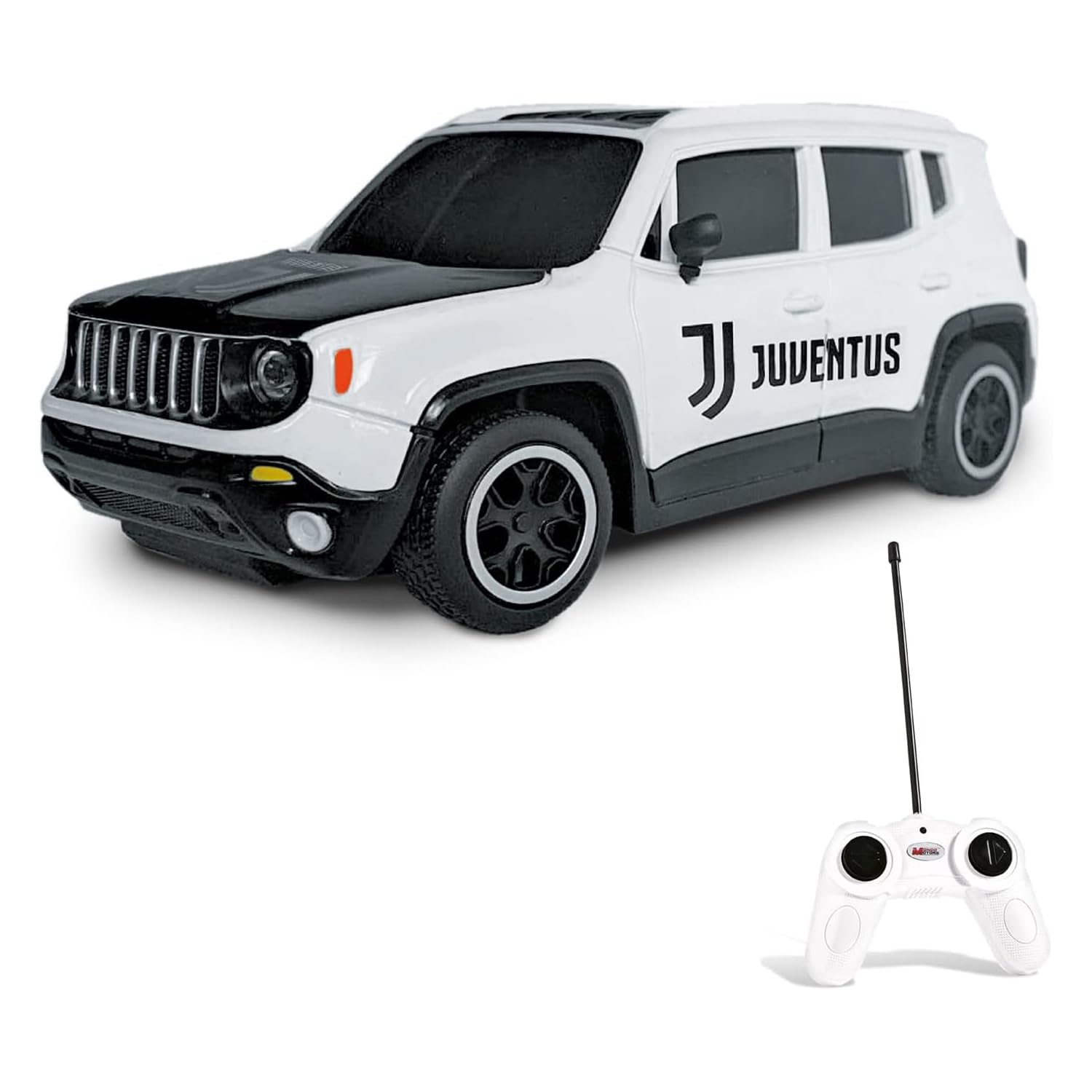mondo Motors- Jeep Renegade F.C. Juventus - Radio Controlled Car - White Black - Scale 1:24-63555