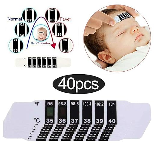 40pcs Forehead Thermometer Strips for Baby/Kids/Adults