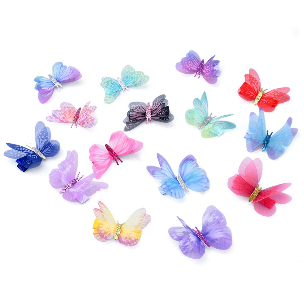 Download Vathery 15pcs Butterfly Hair Clips Baby Glitter Snap 3d Butterfly Barrettes For Women Girl Hair Accessories Buy Online In China At China Desertcart Com Productid 150796867