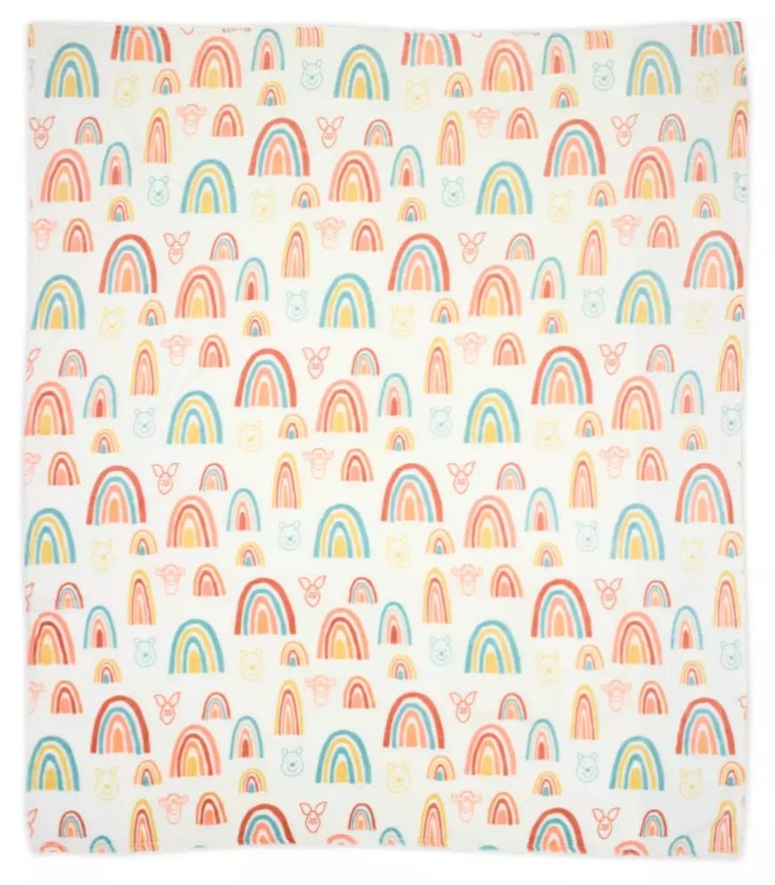 Disney Winnie the Pooh and Friends Rainbow Fleece Throw (152cm x 183cm)