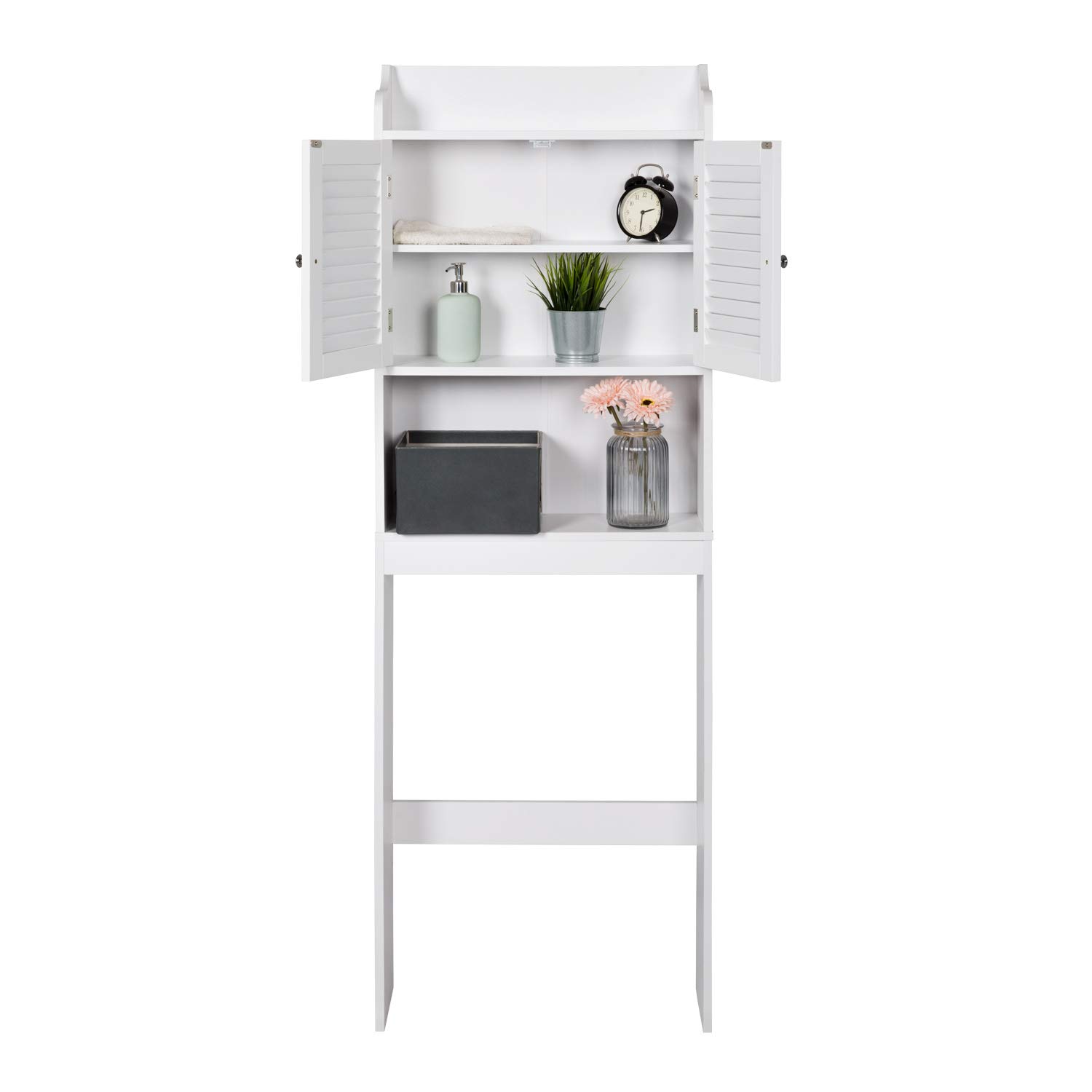 Kinbor Bathroom Over The Toilet Space Saver Storage Cabinet Shelf
