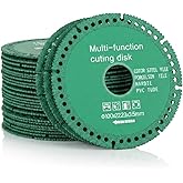12 Pack Indestructible Disc for Grinder, 4 Inch Cutting Disc for Angle Grinder, 7/8" Arbor, 12,200 RPM Circular Saw Blades for Rock Slab, Tile Ceramic Porcelain Marble Metal Wood PVC