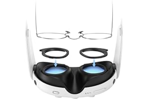 AMVR Lens Protector Set Compatible with Meta/Oculus Quest 3 Accessories,Glasses Spacer for Q3 VR Lenses,Soft Silicone Rings P