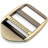 CRAFTMEMORE 1 Inch Metal Ladder Lock Tri-Glide Tension Lock Slide Buckle for Adjustable Backpack Strap 4pcs SC08