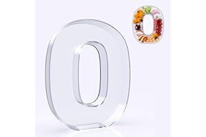 RUFHVTY 11" Acrylic Number Charcuterie Box, Reusable Fillable Alphabet Number Shaped Form Tray for Birthday Anniversaries, Party Decorative Serving Plates Display Candy Cake (0)