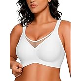 COCOMARTS Jelly Bras for Women No Underwire Push Up V Mesh Seamless Comfort Tshirt Bra Supportive Lift Bralette Everyday Bra