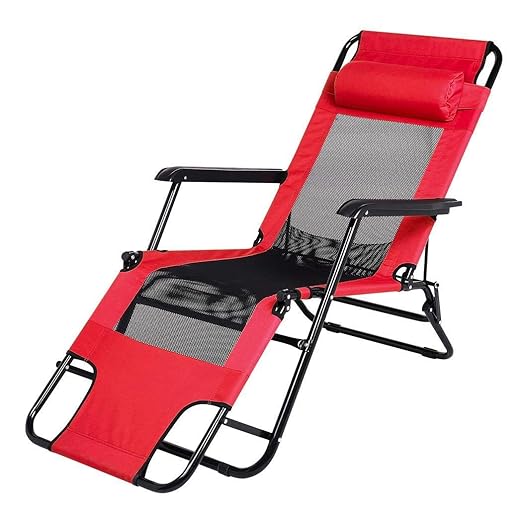 Liegestuhl klappbar Faltstuhl Nackenkissen Gartenliege Strandliege
