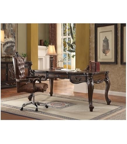 Amazon.com: Acme Dresden Office Desk, Cherry Oak Finish : Home