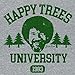 Bob Ross Happy Trees University Official Licensed Athletic Fit T-Shirt (Medium, Athletic Heather)