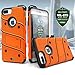 ZIZO Bolt Series for iPhone 8 Plus Case Military Grade Drop Tested Tempered Glass Screen Protector Holster iPhone 7 Plus case Orange