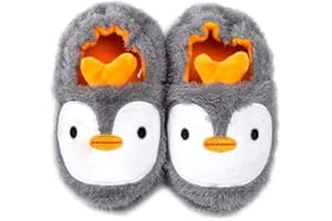 Csfry Baby Girl's Premium Soft Plush Slippers Cartoon Warm Winter House Shoes