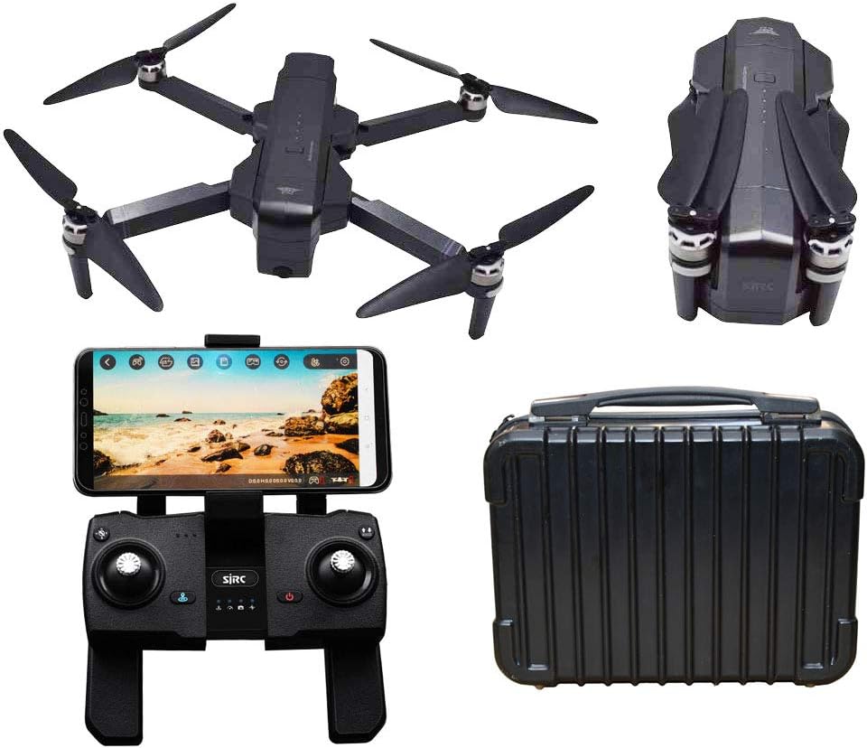 Blomiky GPS SJRC F11 Foldable Brushless Motor RC Quadcopter Drone with 1080P 5GHz WiFi FPV Camera and Carry Case F11 Black