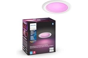 Philips Hue Smart Recessed Lighting 4 Inch - White and Color Ambiance Color-Changing Light - 850 Lumen - Control with Hue App - Compatible with Alexa, Google Assistant and Apple Homekit - 1 Pack