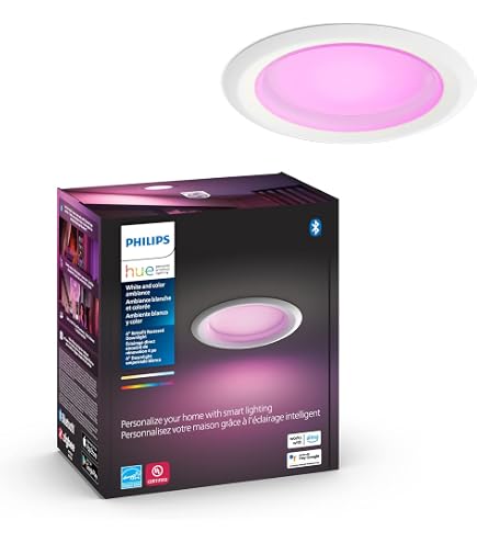 Philips Hue Smart Retrofit Recessed 5/6 Inch LED Downlight 1 Pack